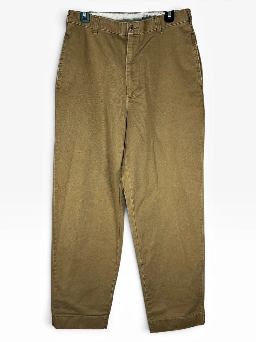 Vintage J.Crew Mens Chino Pants Brown 32x32 Cotton Made USA 90s Preppy Heritage
